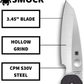 Spyderco Smock Folding Knife 3.45" S30V Satin Plain Blade, Carbon Fiber/G10 Laminate Handles - C240CFP