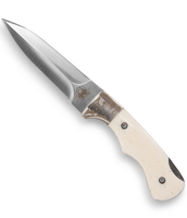 Cobra Tec White BONE ADJUSTABLE FOLDING PUSH DAGGER