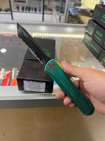 Heretic Knives Manticore X Bounty Hunter OTF Knife 3.75" Battle Black Tanto Serrated H0301-8C-BOUNTY